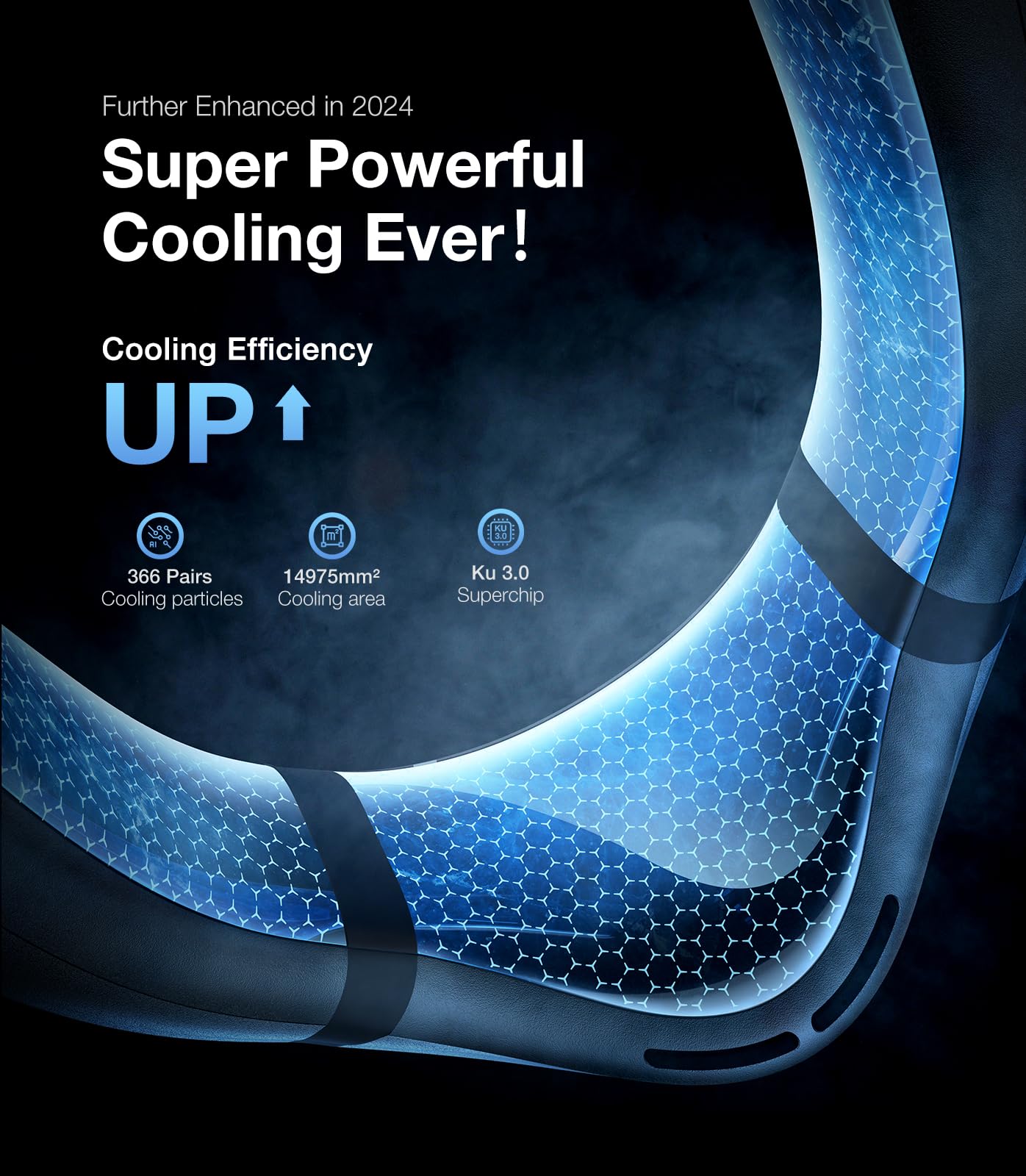 TORRAS [COOLiFY Cyber・2024 Flagship] Neck Air Conditioner, Ultimate Immersive Cooling Portable Neck Fan Rechargeable with 6000mAh, Neck Cooler Neck Fans that Blow Cold Air for gifts