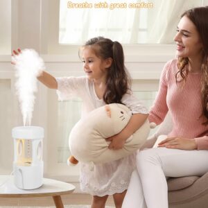 RooXchowla Anti Gravity Humidifier,Water Drop Humidifier ，Drip Drop Humidifier with Night Light,Rain Cloud Humidifierhigh-capacity Silent humidifier for Bedroom/Baby Nursery/Bathroom//Living Room.