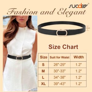 SUOSDEY Women Leather Ratchet Belt for Jeans Pants with Gold Automatic Sliding Buckle,Ladies Dress Belt,Width 1.2",black