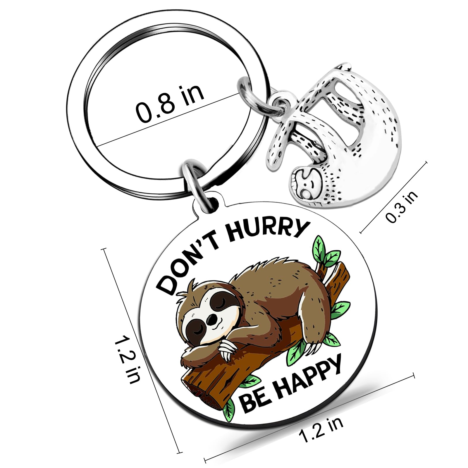 Ikacvb Cute Sloth Keychain Funny Sloth Gifts For Women Girls Sloth Lovers Birthday Gift Novelty Sloth Animal Keychain Gift Jewelry Small Sloth Party Favors Charm Car Key Chain Gifts