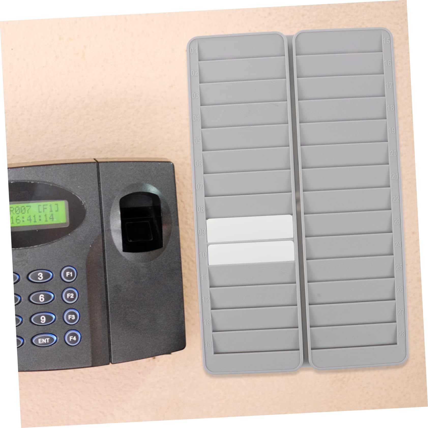 Tofficu 2pcs Material Card Rack Slot Pockets Cards Holder Attendance Card Rack Attendance Cards Holders Business Card Holder Attendance Cards Shelf Pp Greeting Card Office Dog