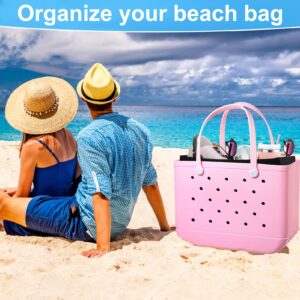 Mity rain Felt Insert Bag Organizer for Bogg Bag, Beach Bag Accessories Inserts Compatible with Original X Large Simply Southern Tote Bag, Bag Organizer Liner with Zipper for Bogg Bag Accessories