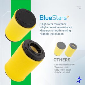 BlueStars 796031 Air Filter with 797704 Foam Pre-cleaner - For BS 992376 590825 591334 594201 John Deere MIU14395 D100 Husqvarna YTH24V48 YTH22V46 Lawn Tractor Lawn Mower Air Cleaner Element (4 packs)