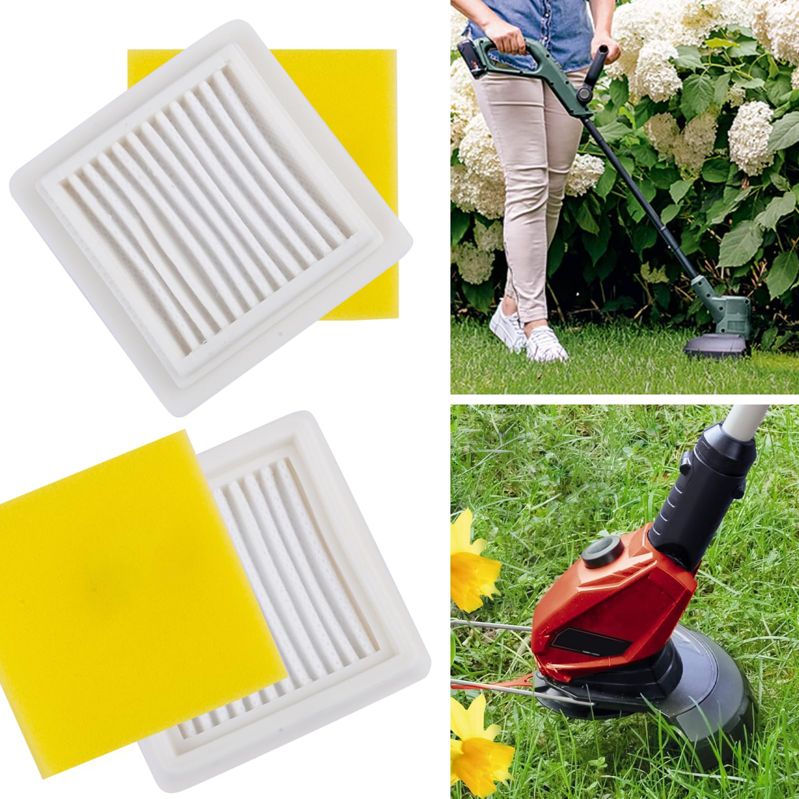 DemJamr 2 Pack A226002030 Air Filter with A226002040 Pre Cleaner, Compatible with Echo SRM-2620 Pro Extreme AH262 BRD-2620 C302 PAS-2620 SRM-3020 T302X Lawn Mower