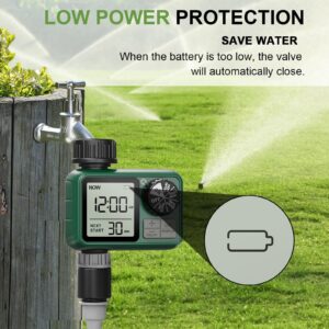 Sprinkler Timer, XinFuture Water Timer, Programmable Garden Hose Timer with Rain Delay, Manual& Automatic Watering System, Waterproof Digital Irrigation Timer Watering Lawn Evenly&Efficiently,1 Outlet