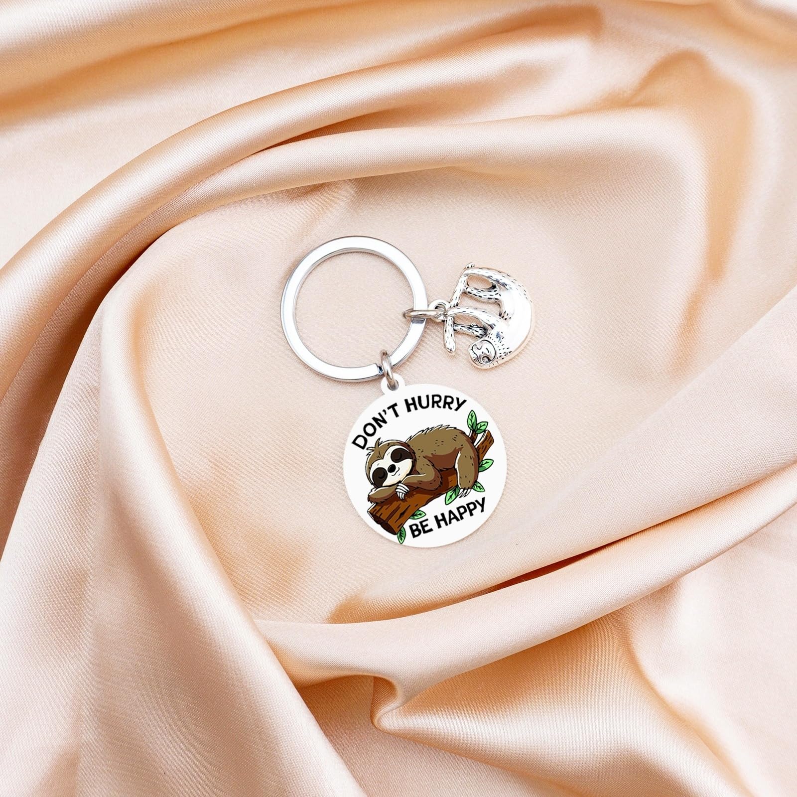 Ikacvb Cute Sloth Keychain Funny Sloth Gifts For Women Girls Sloth Lovers Birthday Gift Novelty Sloth Animal Keychain Gift Jewelry Small Sloth Party Favors Charm Car Key Chain Gifts