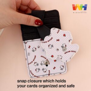 WINGHOUSE Hello Cat Kawaii Kitty RFID Safe Blocking Women's Slim Minimalist Card Holder Wallet Travel Gifts Essentials