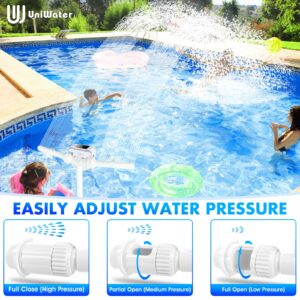 Pool Fountain with Solar Pool Light Show,Adjustable Dual Spray Sprinkler Pool Fountain for Inground Pool Waterfall,Swimming Pool Water Fountain,Fun Pool Waterfall Sprayer for Pool Cooling Fountain