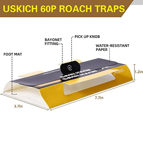 20 Pack Roach Traps, Cockroach Traps Indoor Home, Glue Roach Traps, Child & Pets Safe(Upgrade Recipe)