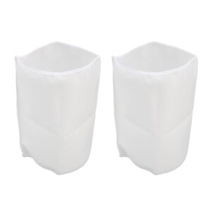 pergar 2pcs pre filter cloth, replacement inline filter sleeve, 6in white elastic polyester prefilter cover for odor control in grow tents, indoor gardening, hydroponics