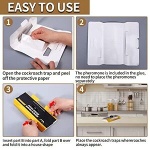 20 Pack Roach Traps, Cockroach Traps Indoor Home, Glue Roach Traps, Child & Pets Safe(Upgrade Recipe)