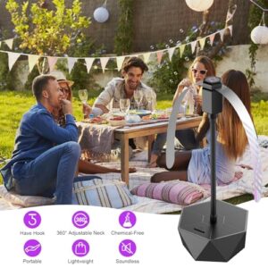 PIMAG Fly Fans for Tables, Fly Repellent Fan Outdoor Indoor Keep Flies Away, Fly Repellent Fans for Tables with Holographic Blades for Picnic, Party, Restaurant, Kitchen, and BBQ, 4 Pack Black