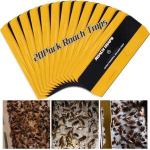 20 pack roach traps, cockroach traps indoor home, glue roach traps, child & pets safe(upgrade recipe)