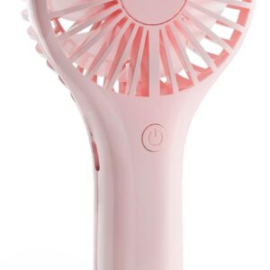 Edvision Handheld Fan, Portable Fan Mini Fan Powerful Hand Fan with 3 Speeds, USB Rechargeable Personal Fan, Makeup Lash Fan for Stylish Girls, Cute Small Pocket Fan for Travel/Outdoor/Home, Pink