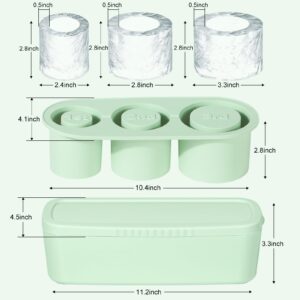 Ice Cube Tray for Stanley Cup, Silicone Ice Cube Maker With Lid for 30-40 oz Tumbler, for Chilling Whiskey, Cocktails, Drinks, Coffee, Easy Fill and Release Ice Maker, BPA Free