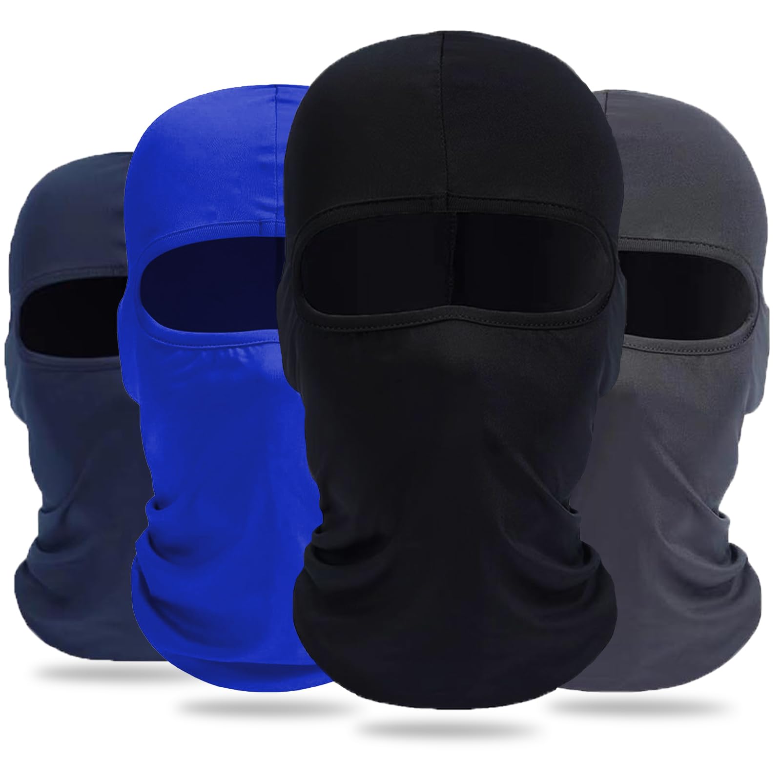 Ezovino 4 Pack Balaclava Ski Face Mask for Men Women,Cooling Neck Gaiter Full Head Mask Face Cover