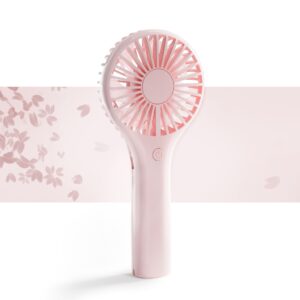 Edvision Handheld Fan, Portable Fan Mini Fan Powerful Hand Fan with 3 Speeds, USB Rechargeable Personal Fan, Makeup Lash Fan for Stylish Girls, Cute Small Pocket Fan for Travel/Outdoor/Home, Pink