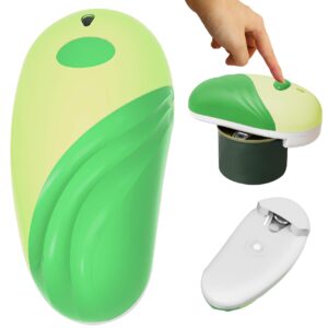 Electric Can Opener, Can Opener Electric for Any Can Sizes Hand Food-Safe Automatic Can Opener Portable Battery Operated Can Openers Electric Can Openers for Seniors with Smooth Edge Green