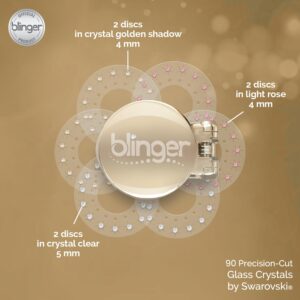 blinger Shimmer Starter Kit with Gold-Plated blinger® Styling Tool + 90 Precision-Cut Glass Crystals