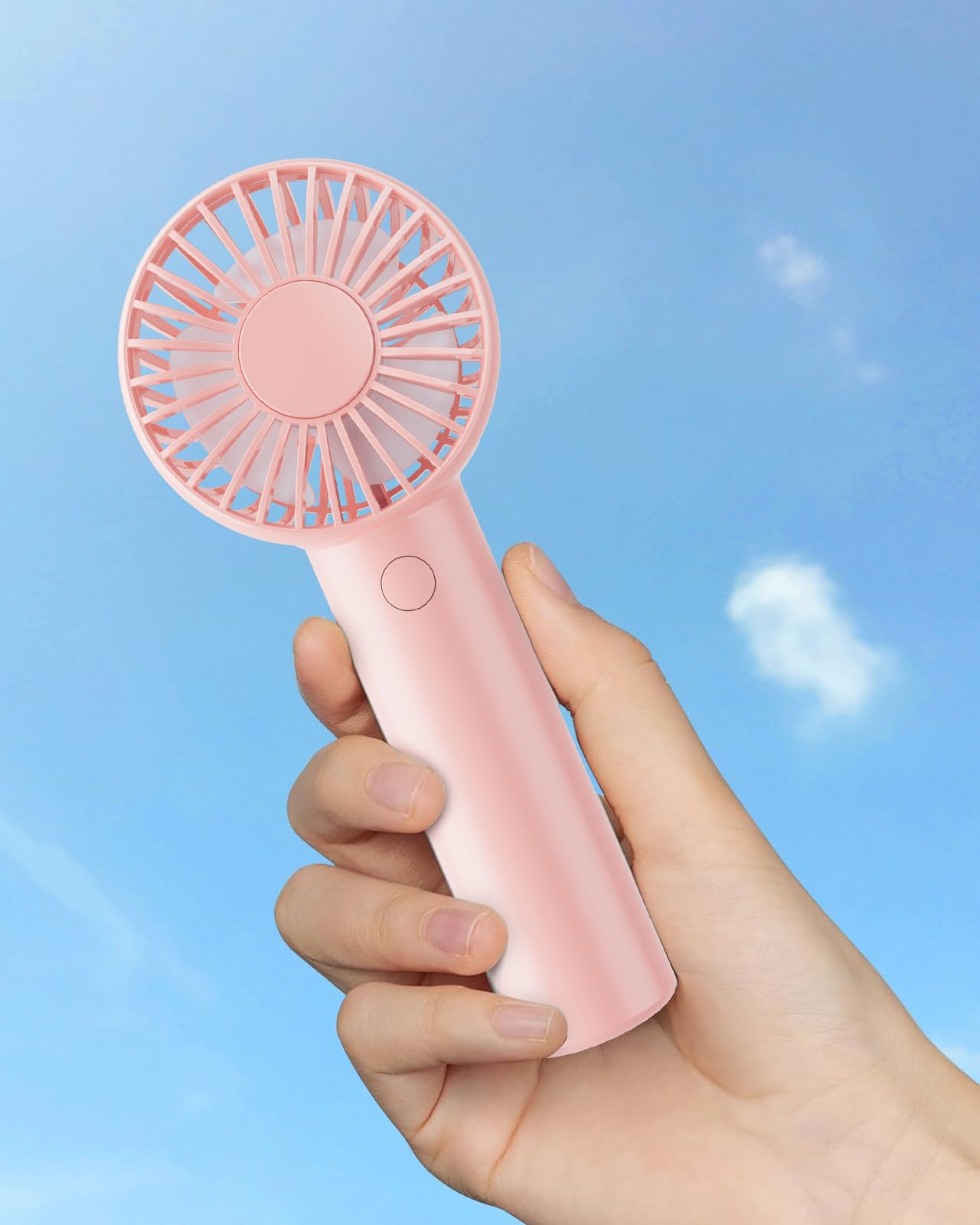 Edvision Mini Handheld Fan, Powerful Portable Fan 3 Speeds, USB Rechargeable Small Hand Fan, Personal Fan Battery Operated, Cute Design Makeup Eyelash Fan for Stylish Girls Women Kids Outdoor Travel