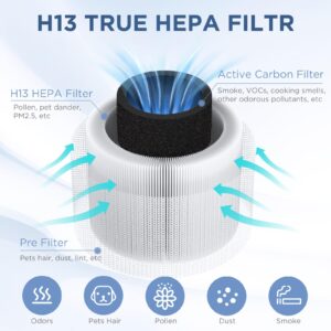 TDBYWAE Original Filter Replacement for Air Purifier GL-K803, H13 True HEPA Air Cleaner Filter, 1*Piece