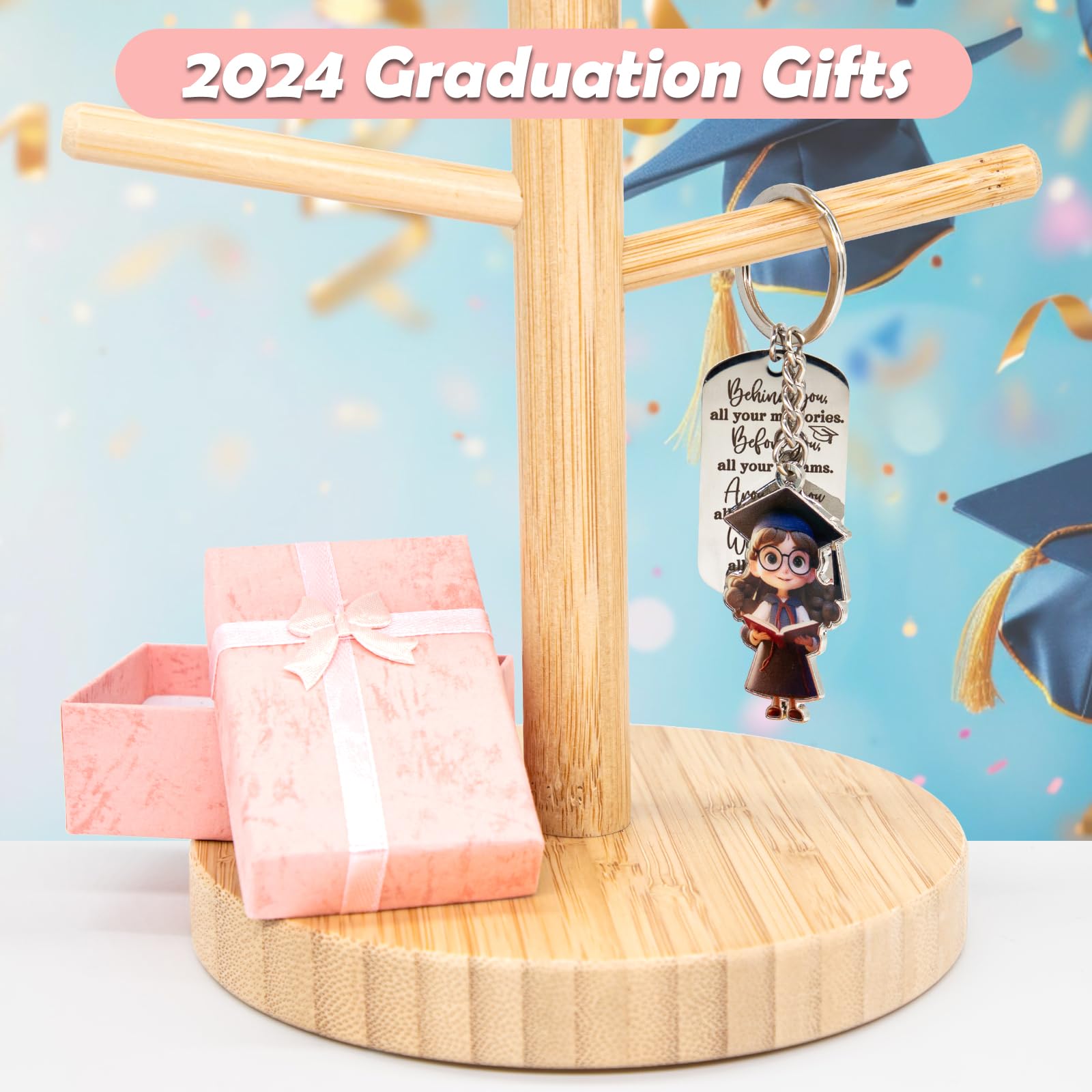 sewrung Class Of 2024 Graduation Gifts - Keychain for Her Seniors Students Masters Nurses Students College High Student (Girls)