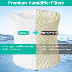 Gazeer Humidifier Replacement Filter Compatible with Canopy Bedside and Nursery Humidifier,Made with Wood Pulp, Paper Filter, 6-Pack