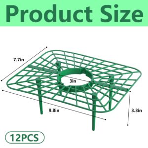 Iceyyyy 12 Packs Square Strawberry Supports-Strawberry Growing Racks- Plant Support Strawberry Stand Holder Growing Frame Keep Berries Clean (Square 12PCS)