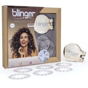 blinger shimmer starter kit with gold-plated blinger® styling tool + 90 precision-cut glass crystals