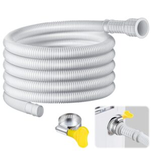 saillong patent pending dehumidifier drain hose, flexible universal drain hose with cuttable rubber adapter and connect clamp, hose replacement for dehumidifiers, air conditioners(13 feet)