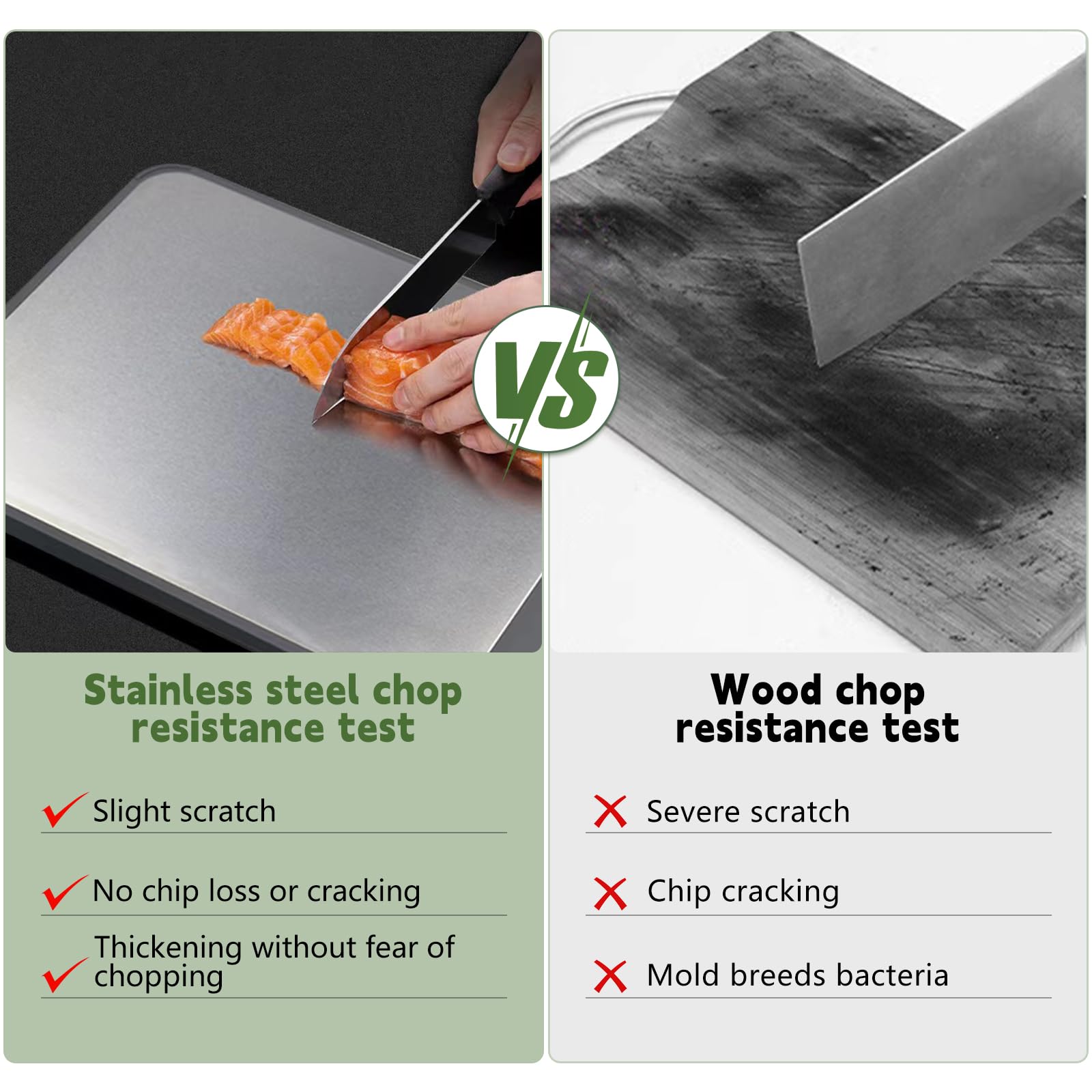 Cutting Board Double Sided,Large Stainless Steel Cutting Boards,Wheat Straw Cutting Boards for Kitchen,for Meat, Veggies, Fruits, with Easy Grip Handle,Dishwasher Safe (1, Large)