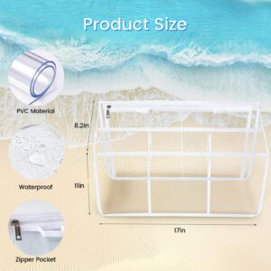 TROYSINC Clear Beach Bag Organizer Accessories Compatible with Bogg Bag X Large Size, Insert Divider Pouch Zipper for Bags, 5 Pocekets, Original Your Bag and Divide