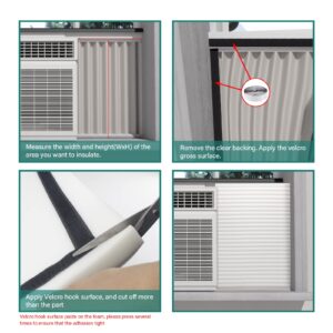 SZKXMJ Window Air Conditioner,Side Insulated Foam Panel, Summer/Winter Heat and Draft Insulating,Two-Piece Full Surround Insulation Panels Window Seal (White)