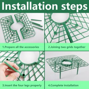 Iceyyyy 12 Packs Square Strawberry Supports-Strawberry Growing Racks- Plant Support Strawberry Stand Holder Growing Frame Keep Berries Clean (Square 12PCS)