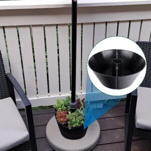 EBaokuup Umbrella Planters - Half Circle Planter Pots with Umbrella Hole - Flower Planters Pots Container for Indoor Outdoor Garden Home Plants (1 PCS)