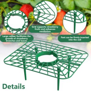 Iceyyyy 12 Packs Square Strawberry Supports-Strawberry Growing Racks- Plant Support Strawberry Stand Holder Growing Frame Keep Berries Clean (Square 12PCS)