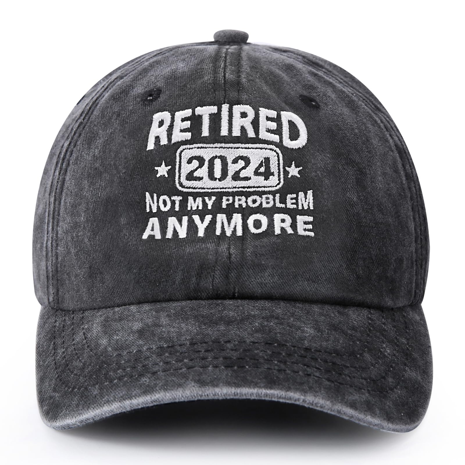 LAMCEPLU Retirement Gifts for Men, Retirement Hats 2024, Funny Retired Gift for Men/Women Adjustable Cotton Embroidery Baseball Cap (US, Alpha, One Size, Large, Standard, Grey)