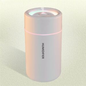 portable mini humidifier, colorful, cool mist, usb powered. perfect for bedroom, office & car (white)