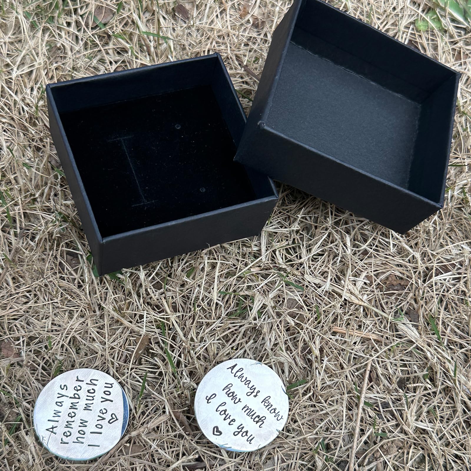 KUSIAPA Heartfelt Pewter Pocket Tokens,Memorial Pocket Token for Your Significant Other, Friends and Family (Always know how much I love you)