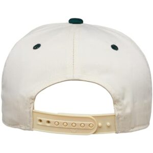 Two Tone Vintage Snapback Hat - Slow Morning Club - Forest/Beige