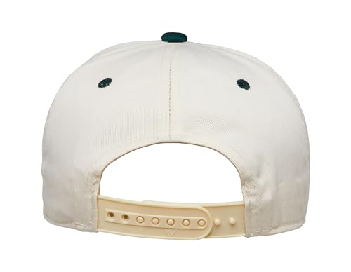 Two Tone Vintage Snapback Hat - Slow Morning Club - Forest/Beige