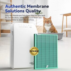 Membrane Solutions MSA3/MSA3S Genuine Pet Odor Removal Air Purifier Filter Replacement 1 Pack, Upgraded 4-in-1 H13 True HEPA Filter with OdallerPure Technology