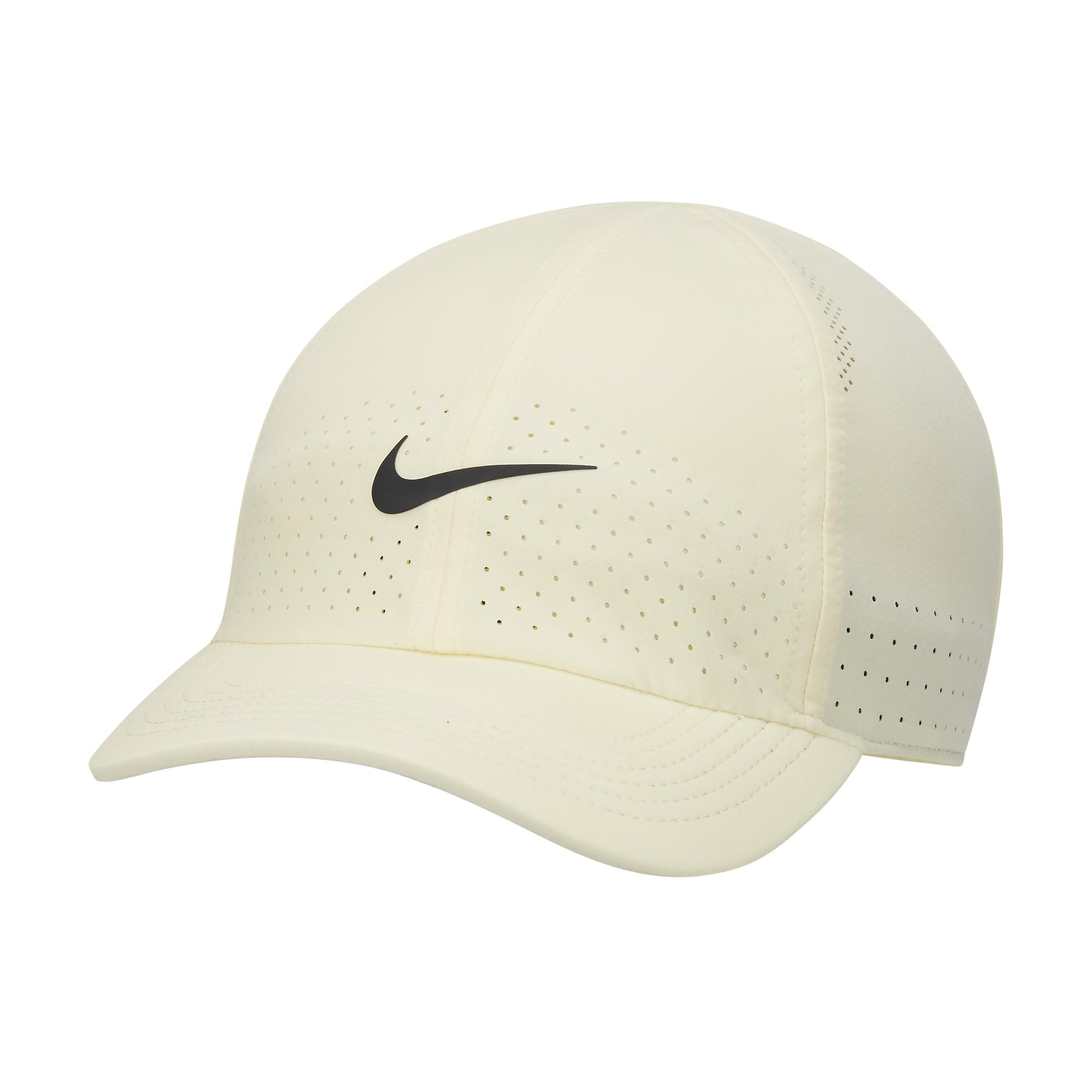 Nike Court Dri-FIT AeroBill Advantage Adult Unisex Tennis Cap (US, Alpha, One Size, Alabaster/Black)