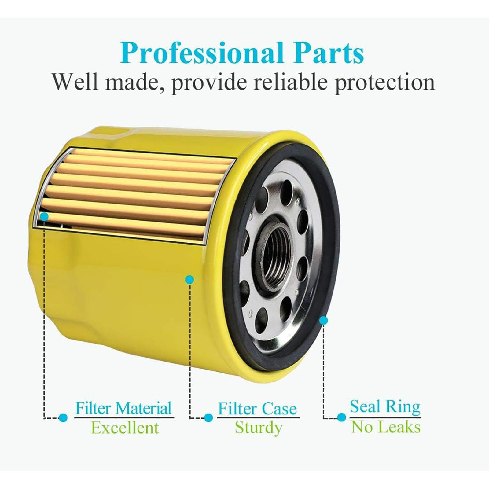 Drblawi Compatible with 4 Pack 52 050 02-S Oil Filter Filter Extra Capacity for CH11 - CH15, CV11 - CV22, M18 - M20, MV16 - MV20 Fits Kohler Engine, Professional 52 050 02 5205002S 52 050 02-S1