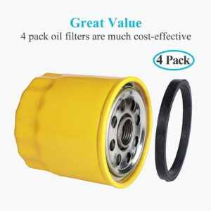 Drblawi Compatible with 4 Pack 52 050 02-S Oil Filter Filter Extra Capacity for CH11 - CH15, CV11 - CV22, M18 - M20, MV16 - MV20 Fits Kohler Engine, Professional 52 050 02 5205002S 52 050 02-S1