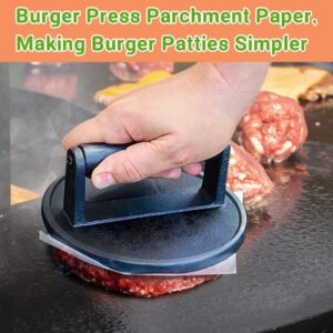 BYKITCHEN Parchment Paper Squares for Burger Press, Set of 300, 6 x 6 Inch Hamburger Patty Paper, Non Stick Patty Paper for Smash Burger Press, Burger Patty Maker, Separating Freezing Burgers & More