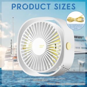 Rossesay 1 Pcs Cruise Ship Approved Travel Fan USB Fan Portable Travel Fan Cruise Ship Essentials Small Desk Fan for Cruise Travel Office Bedroom Home Sleeping Desktop Camping