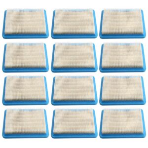 drblawi compatible with 491588s flat air filter cartridge for briggs stratton 491588 491588 399959 bs-4915885 625-675 series toro 20332 craftsman 33644 troy-bilt tb110 lawn mower air cleaner（12 pack ）