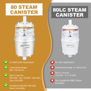 80 Canister Replacement for Aprilaire 800 Canister, 80 Steam Canister Substitute for Aprilaire 800 Replacement Canister (OEM), Canister Part 80 for Aprilaire 800 801 865 866 Whole House Humidifiers