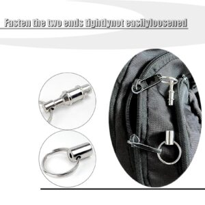 Maituifos 4 Pcs Quick Release Keychain-Detachable Pull Apart Keychain(Silver) Detachable Pull Apart Key Rings Keychains